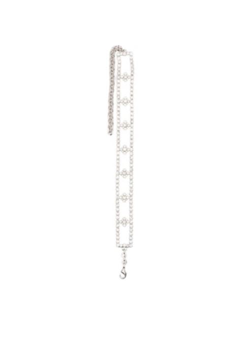 Silver crystal-embellished choker Alessandra rich - women ALESSANDRA RICH | FABA3287J00040001